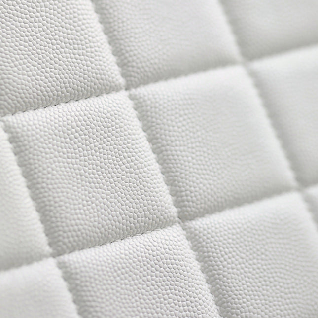 CHANEL 25S FLAP BAG 21 CM IN WHITE LAMBSKIN WITH GOLD HARDWARE