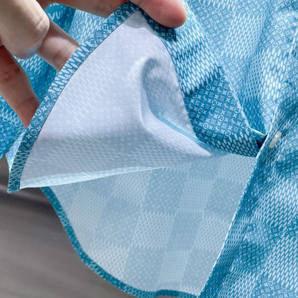 LV BLUE DAMIER LONG-SLEEVED SHIRT 238816