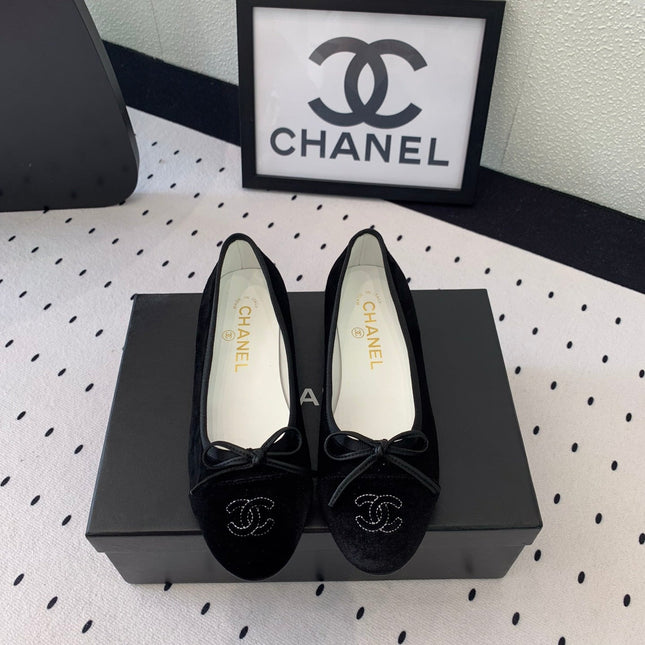 BALLET FLAT BLACK VELVET