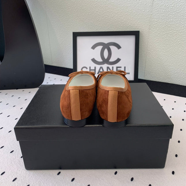 BALLET FLAT BROWN MIX BLACK VELVET