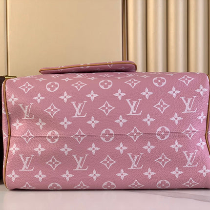 SPEEDY P9 BANDOULIÈRE 40 IN FLAMINGO PINK MONOGRAM CALFSKIN