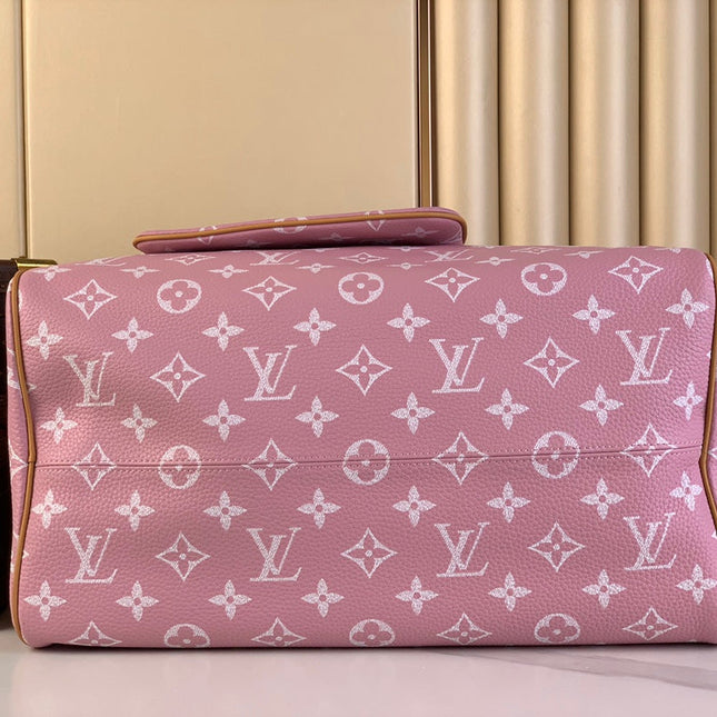 SPEEDY P9 BANDOULIÈRE 40 IN FLAMINGO PINK MONOGRAM CALFSKIN