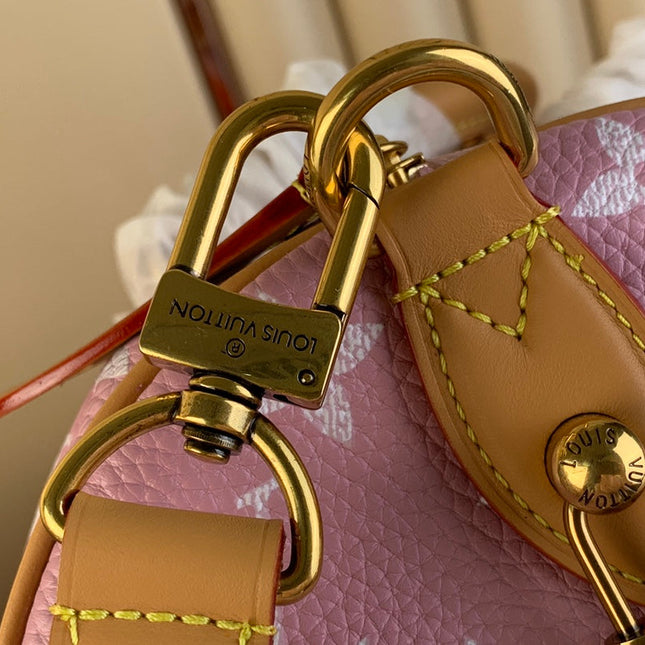 SPEEDY P9 BANDOULIÈRE 40 IN FLAMINGO PINK MONOGRAM CALFSKIN