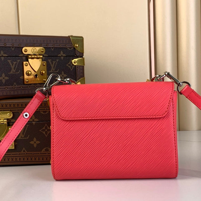 TWIST PM 19 IN RED EPI LEATHER GOLD AND SILVER HARDWARE
