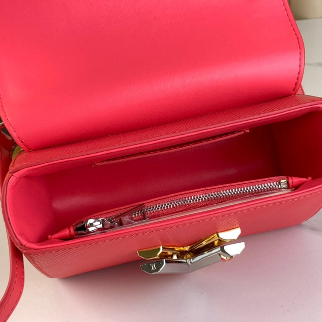 TWIST PM 19 IN RED EPI LEATHER GOLD AND SILVER HARDWARE