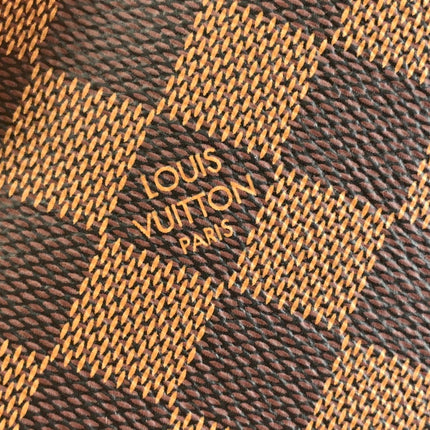 COSMETIC POUCH 22 IN BROWN DAMIER EBENE CANVAS