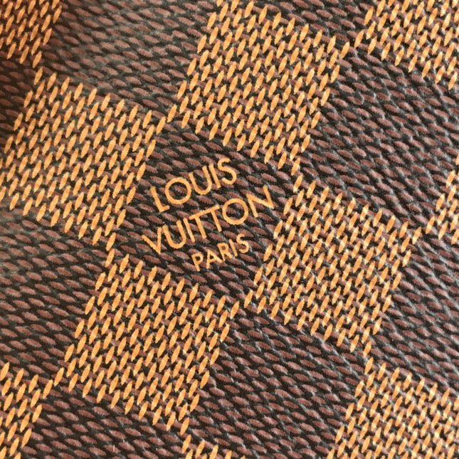 COSMETIC POUCH 22 IN BROWN DAMIER EBENE CANVAS