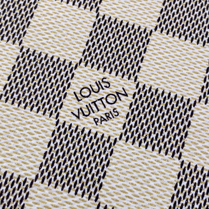 COSMETIC POUCH PM 19 IN WHITE GRAY DAMIER AZUR CANVAS