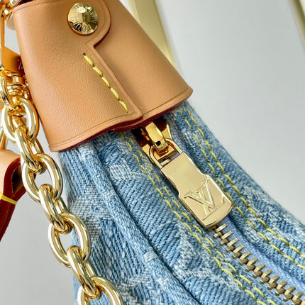 LOOP 29 IN BLUE MONOGRAM DENIM GOLD HARDWARE