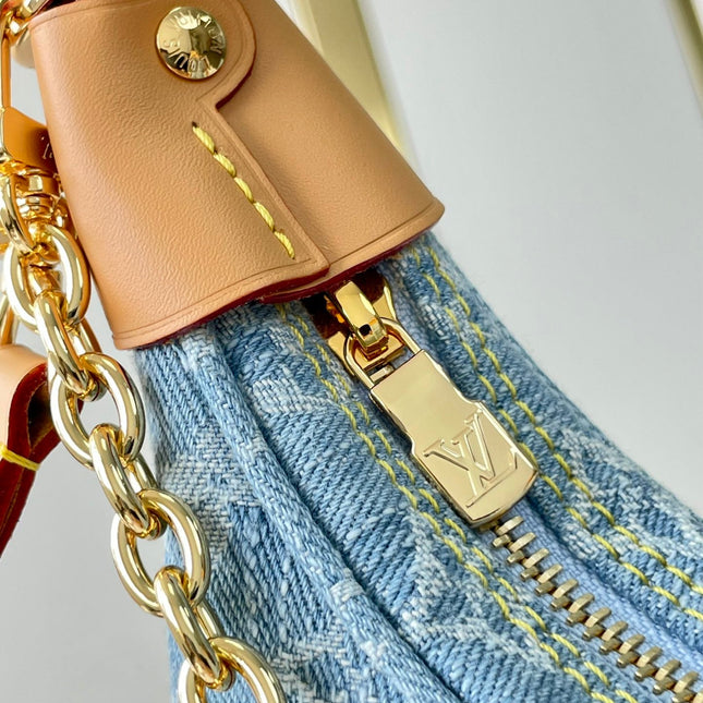 LOOP 29 IN BLUE MONOGRAM DENIM GOLD HARDWARE