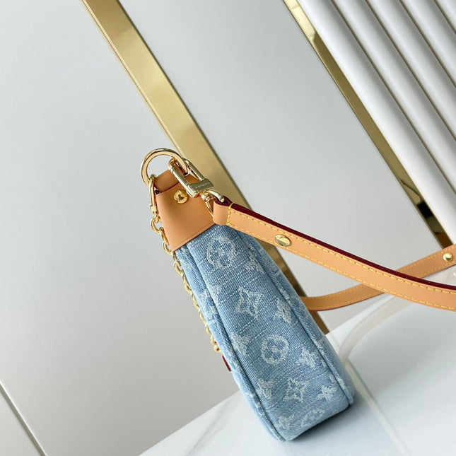 LOOP 29 IN BLUE MONOGRAM DENIM GOLD HARDWARE