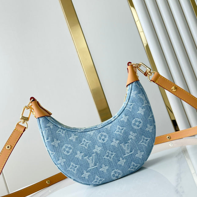 LOOP 29 IN BLUE MONOGRAM DENIM GOLD HARDWARE
