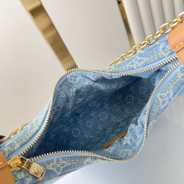 LOOP 29 IN BLUE MONOGRAM DENIM GOLD HARDWARE