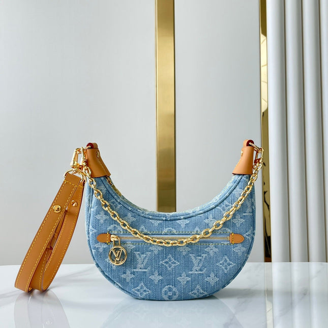 LOOP 29 IN BLUE MONOGRAM DENIM GOLD HARDWARE