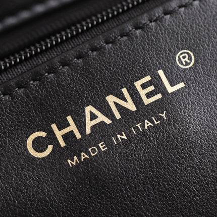 CHANEL 25S KELLY BAG 19 CM IN BLACK MIX WHITE TWEED WITH GOLD HARDWARE
