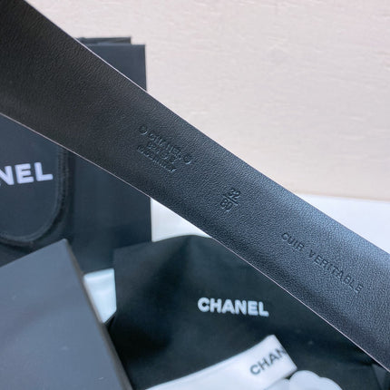 CC BELT 30 MM IN PASTEL PINK CALFSKIN WITH COLORFUL RHINSTONES METAL LOGO