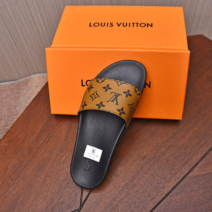 LV MULE CHOCOLATE BROWN MONOGRAM CALFSKIN