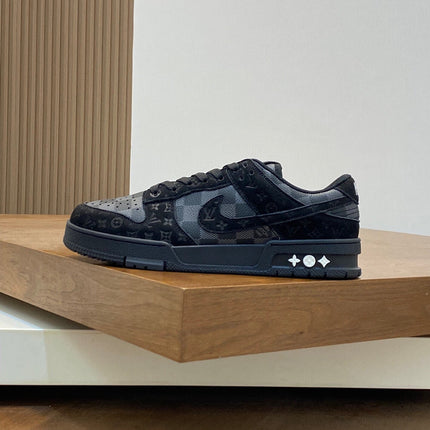 AIR TRAINER IN BLACK DAMIER CALFSKIN