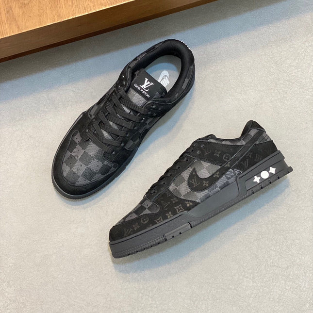 AIR TRAINER IN BLACK DAMIER CALFSKIN