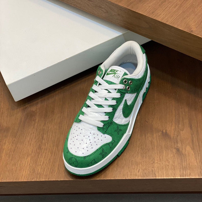 AIR TRAINER IN COOL GREEN MIX WHITE CALFSKIN