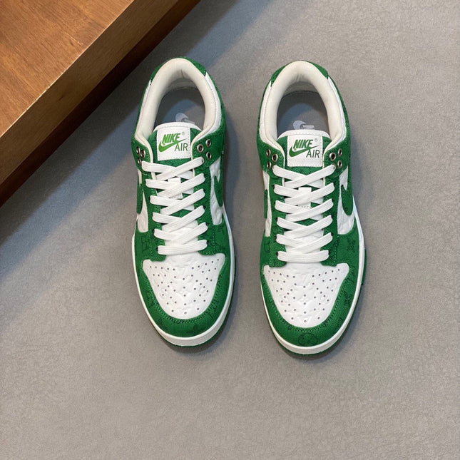 AIR TRAINER IN COOL GREEN MIX WHITE CALFSKIN