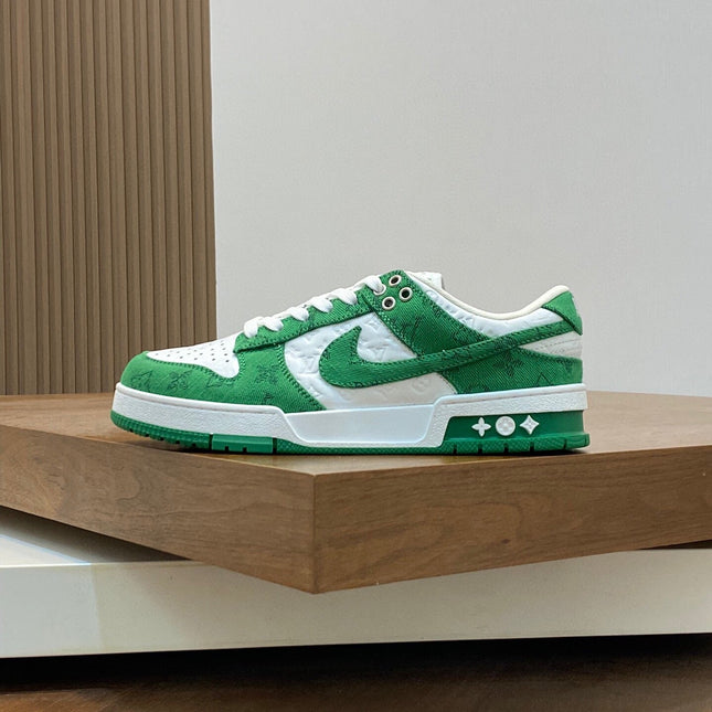 AIR TRAINER IN COOL GREEN MIX WHITE CALFSKIN