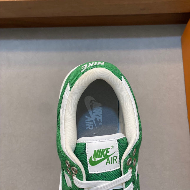 AIR TRAINER IN COOL GREEN MIX WHITE CALFSKIN