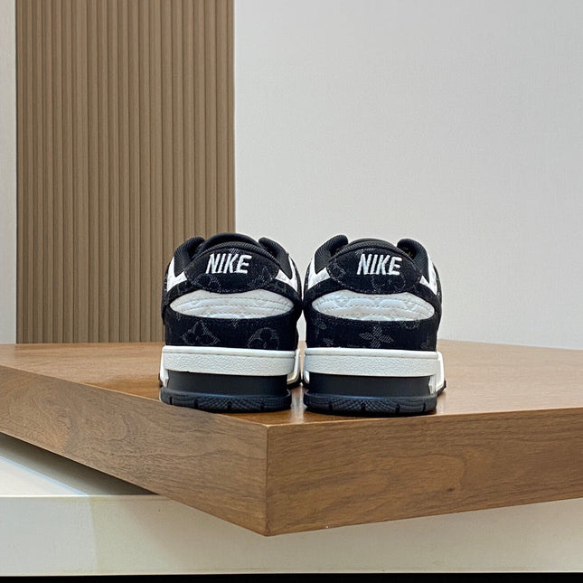 AIR TRAINER IN BLACK MIX WHITE CALFSKIN