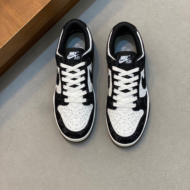 AIR TRAINER IN BLACK MIX WHITE CALFSKIN
