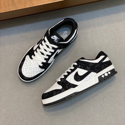 AIR TRAINER IN BLACK MIX WHITE CALFSKIN