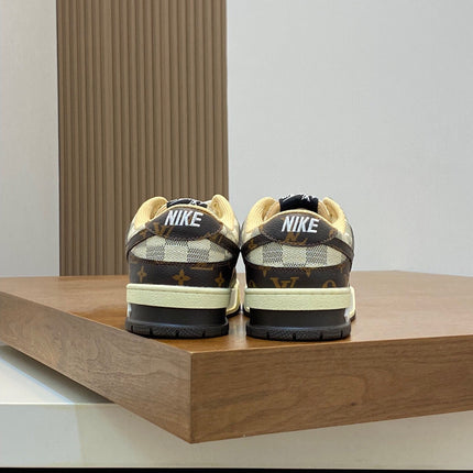 AIR TRAINER IN BROWN DAMIER CALFSKIN
