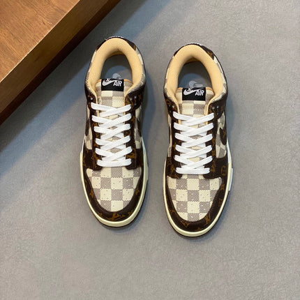 AIR TRAINER IN BROWN DAMIER CALFSKIN