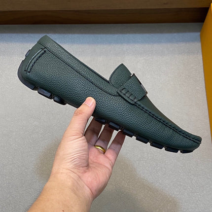 LV LOAFER IN GREEN FOREST WRINKLE CALFSKIN