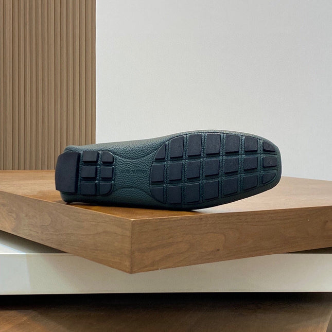LV LOAFER IN GREEN FOREST WRINKLE CALFSKIN