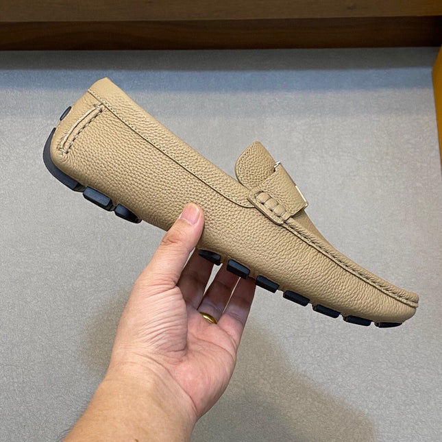 LV LOAFER IN DARK CREAM WRINKLE CALFSKIN