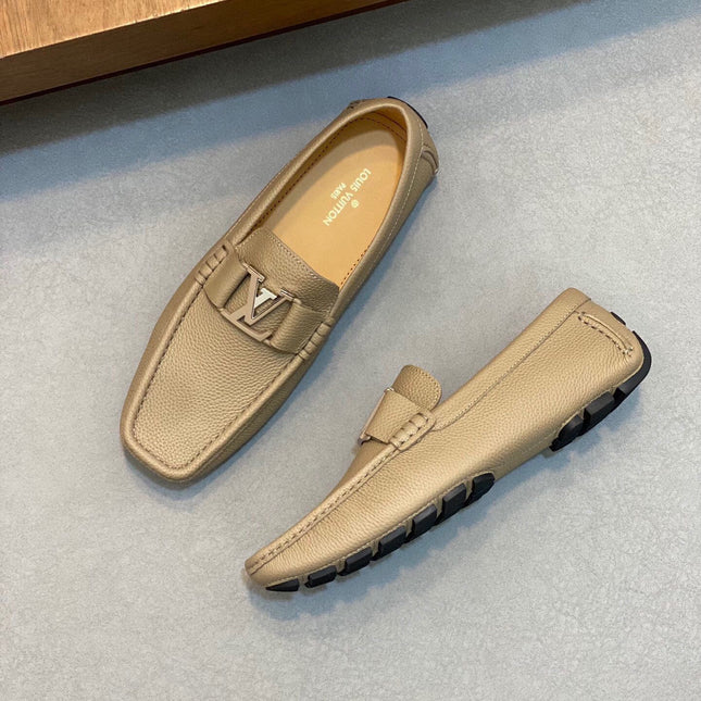 LV LOAFER IN DARK CREAM WRINKLE CALFSKIN