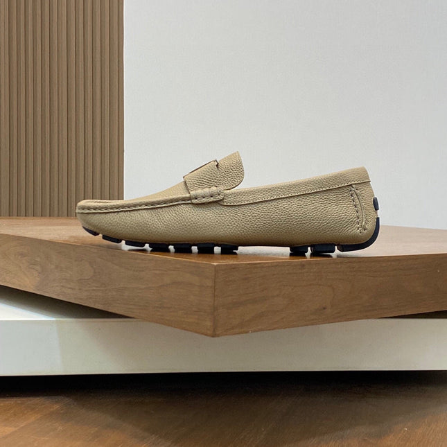 LV LOAFER IN DARK CREAM WRINKLE CALFSKIN