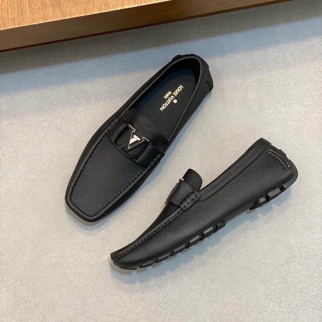 LV LOAFER IN BLACK WRINKLE CALFSKIN