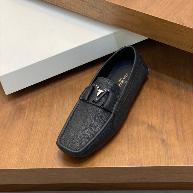 LV LOAFER IN BLACK WRINKLE CALFSKIN