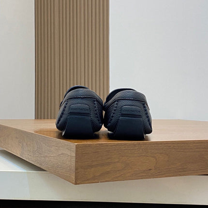 LV LOAFER IN BLACK WRINKLE CALFSKIN