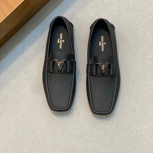 LV LOAFER IN BLACK WRINKLE CALFSKIN