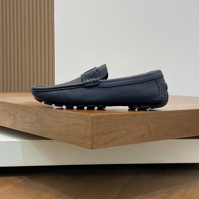 LV LOAFER IN BLACK WRINKLE CALFSKIN