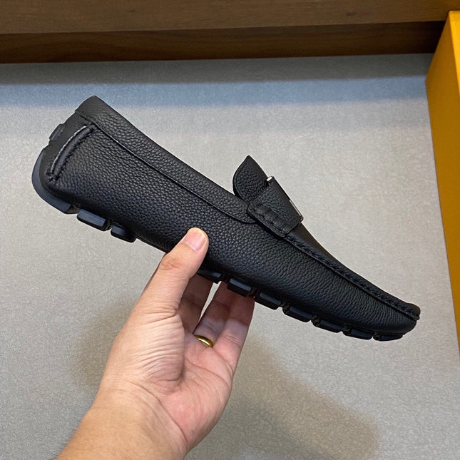 LV LOAFER IN BLACK WRINKLE CALFSKIN