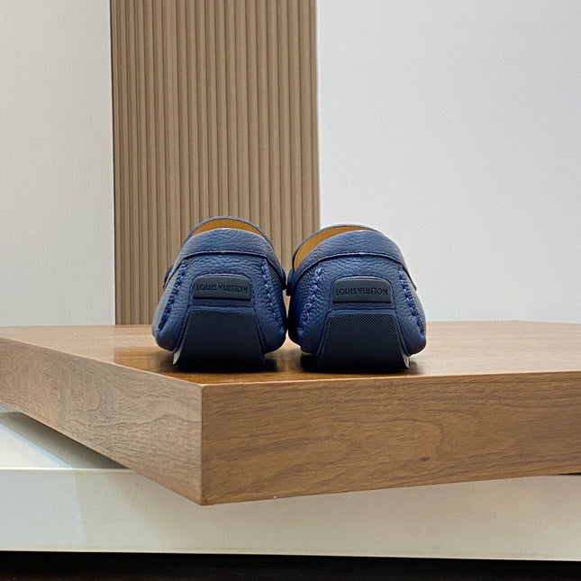 LV LOAFER IN NAVY BLUE WRINKLE CALFSKIN
