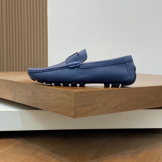 LV LOAFER IN NAVY BLUE WRINKLE CALFSKIN