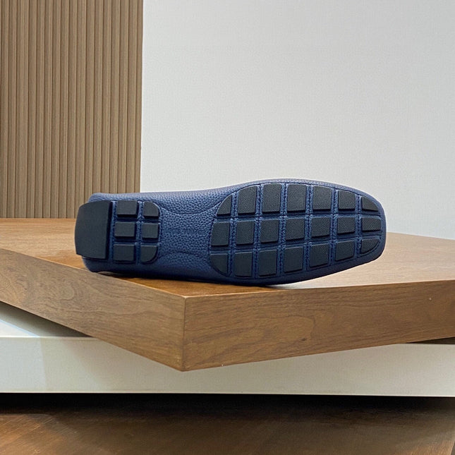 LV LOAFER IN NAVY BLUE WRINKLE CALFSKIN
