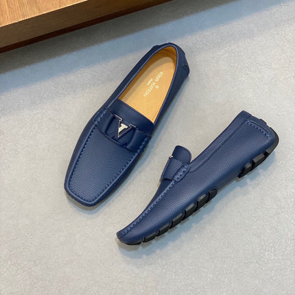 LV LOAFER IN NAVY BLUE WRINKLE CALFSKIN