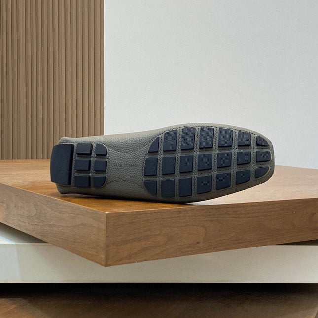LV LOAFER IN SARDINE GREY WRINKLE CALFSKIN
