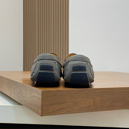 LV LOAFER IN SARDINE GREY WRINKLE CALFSKIN