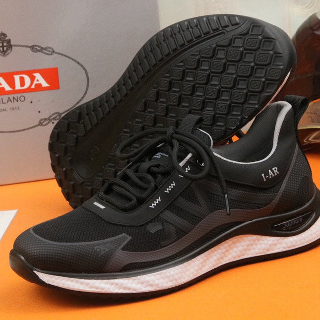 PRA SNEAKER IN BLACK BREATHABLE KNIT FABRIC